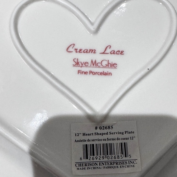 ✨ Vintage Skye McGhie Heart-Shaped Lace Serving Plate – Cottage-Chic Romance! ✨ - Picture 16 of 16